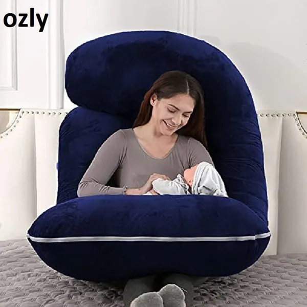 Ultra_Soft_J_Shaped_Pillow_Polyester_Fibre_And_Microfibre_Solid_Pregnancy_Pillow_Pack_Of_1_Wine