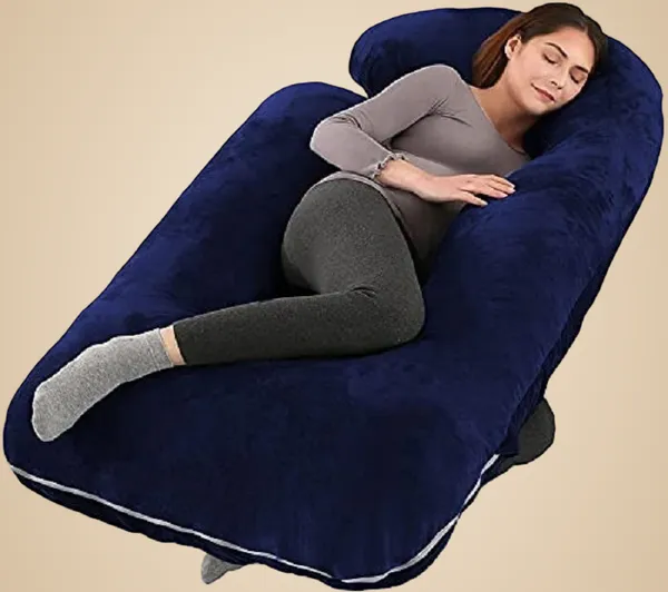 Ultra_Soft_J_Shaped_Pillow_Polyester_Fibre_And_Microfibre_Solid_Pregnancy_Pillow_Pack_Of_1_Wine