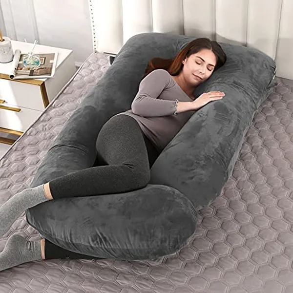 56_Inches_Full_Body_Pillow_Maternity_Pillow_For_Pregnant_Women_And_Comfort_J_Shaped_Pillow_With_Removable_Washable_Velvet_Cover