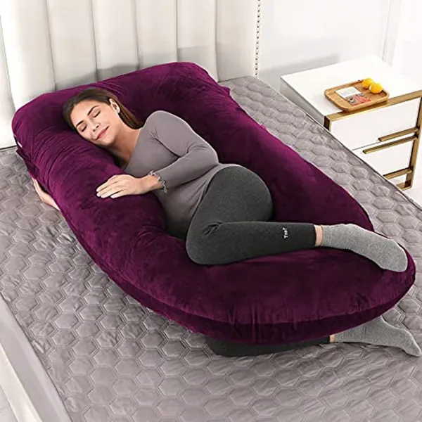 56_Inches_Full_Body_Pillow_Maternity_Pillow_For_Pregnant_Women_And_Comfort_J_Shaped_Pillow_With_Removable_Washable_Velvet_Cover