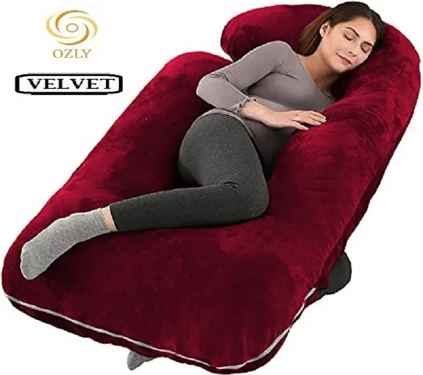 56_Inches_Full_Body_Pillow_Maternity_Pillow_For_Pregnant_Women_And_Comfort_J_Shaped_Pillow_With_Removable_Washable_Velvet_Cover