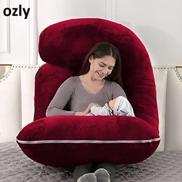 56_Inches_Full_Body_Pillow_Maternity_Pillow_For_Pregnant_Women_And_Comfort_J_Shaped_Pillow_With_Removable_Washable_Velvet_Cover