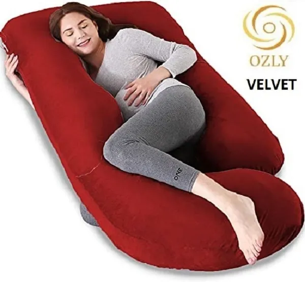 56_Inches_Full_Body_Pillow_Maternity_Pillow_For_Pregnant_Women_And_Comfort_J_Shaped_Pillow_With_Removable_Washable_Velvet_Cover