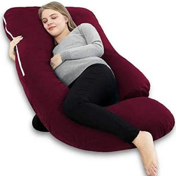 Premium_J_Shape_Purple_And_Grey_Microfibre_Solid_Pregnancy_Pillow_Pack_Of_1