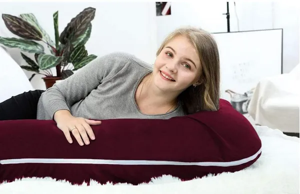 Premium_J_Shape_Purple_And_Grey_Microfibre_Solid_Pregnancy_Pillow_Pack_Of_1