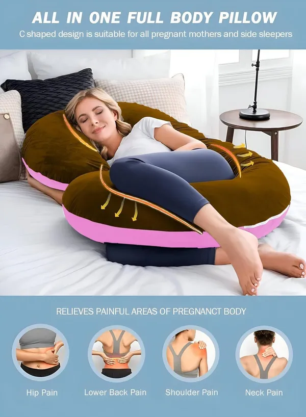 56_Inches_Full_Body_Pillow_Maternity_Pillow_For_Pregnant_Women_And_Comfort_J_Shaped_Pillow_With_Removable_Washable_Velvet_Cover