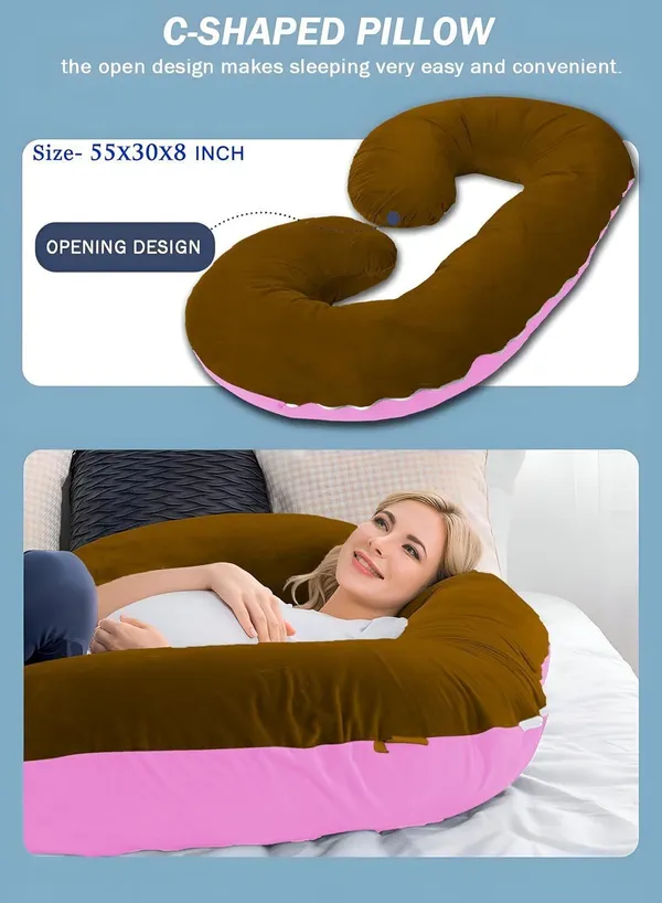 56_Inches_Full_Body_Pillow_Maternity_Pillow_For_Pregnant_Women_And_Comfort_J_Shaped_Pillow_With_Removable_Washable_Velvet_Cover
