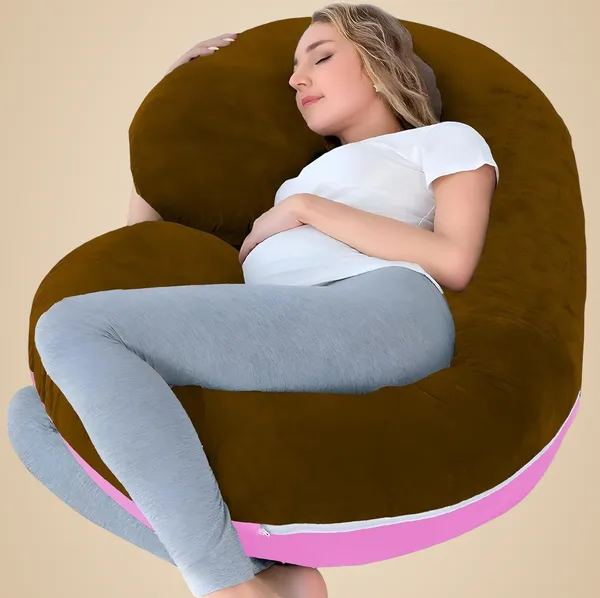 56_Inches_Full_Body_Pillow_Maternity_Pillow_For_Pregnant_Women_And_Comfort_J_Shaped_Pillow_With_Removable_Washable_Velvet_Cover