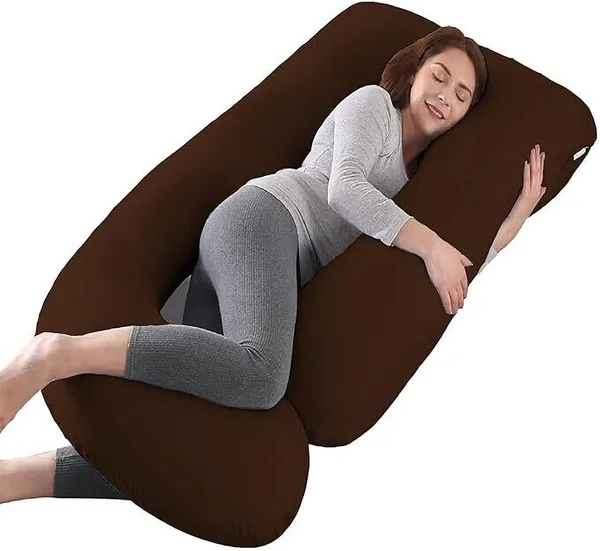 Brown_Polyester_Fibre_Pregnancy_Pillow