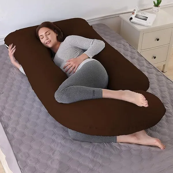 Brown_Polyester_Fibre_Pregnancy_Pillow