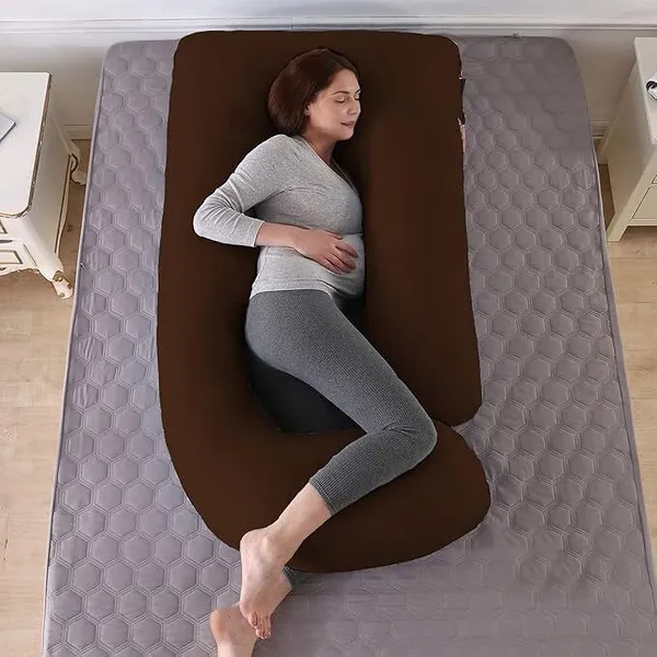 Brown_Polyester_Fibre_Pregnancy_Pillow