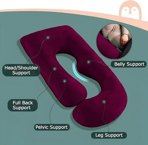 Premium_J_Shape_Purple_And_Grey_Microfibre_Solid_Pregnancy_Pillow_Pack_Of_1
