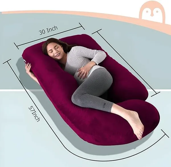 Premium_J_Shape_Purple_And_Grey_Microfibre_Solid_Pregnancy_Pillow_Pack_Of_1