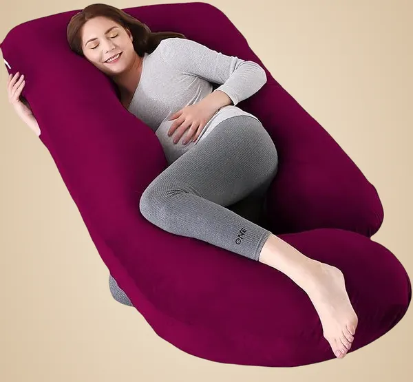 Premium_J_Shape_Purple_And_Grey_Microfibre_Solid_Pregnancy_Pillow_Pack_Of_1