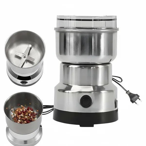 Silver_Mini_Electric_Spice_Grinder_200W_Stainless_Steel_Masala_Mixer_With_Transparent_Lid_Dry_Herbs_And_Seed_Grinder_For_Home_Kitchen_(Capacity_50_100G)