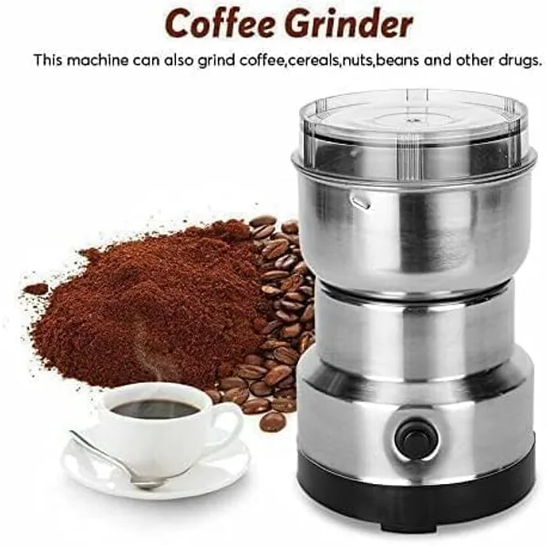 Silver_Mini_Electric_Spice_Grinder_200W_Stainless_Steel_Masala_Mixer_With_Transparent_Lid_Dry_Herbs_And_Seed_Grinder_For_Home_Kitchen_(Capacity_50_100G)