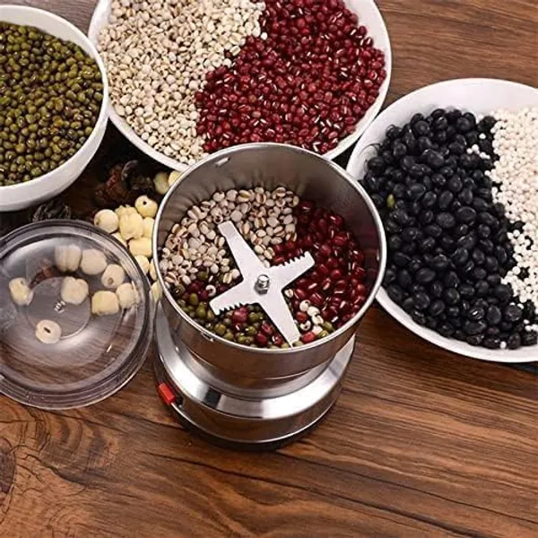 Silver_Mini_Electric_Spice_Grinder_200W_Stainless_Steel_Masala_Mixer_With_Transparent_Lid_Dry_Herbs_And_Seed_Grinder_For_Home_Kitchen_(Capacity_50_100G)
