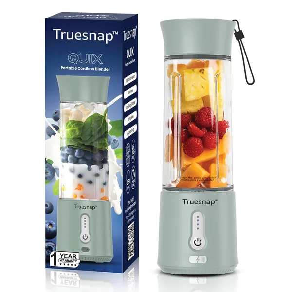 QUIX_Portable_Blender_for_Smoothies_&_shakes,_Cold_Coffe_and_crushing_ice_|_4000mAh_battery,_500ml,_230W,_USB-C_|_Safe_BPA-Free_juicer_machine_|_ISI_Approved_|_Made_in_India_(Grey)