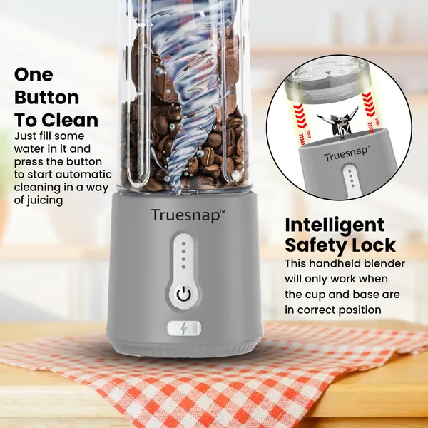 QUIX_Portable_Blender_for_Smoothies_&_shakes,_Cold_Coffe_and_crushing_ice_|_4000mAh_battery,_500ml,_230W,_USB-C_|_Safe_BPA-Free_juicer_machine_|_ISI_Approved_|_Made_in_India_(Grey)