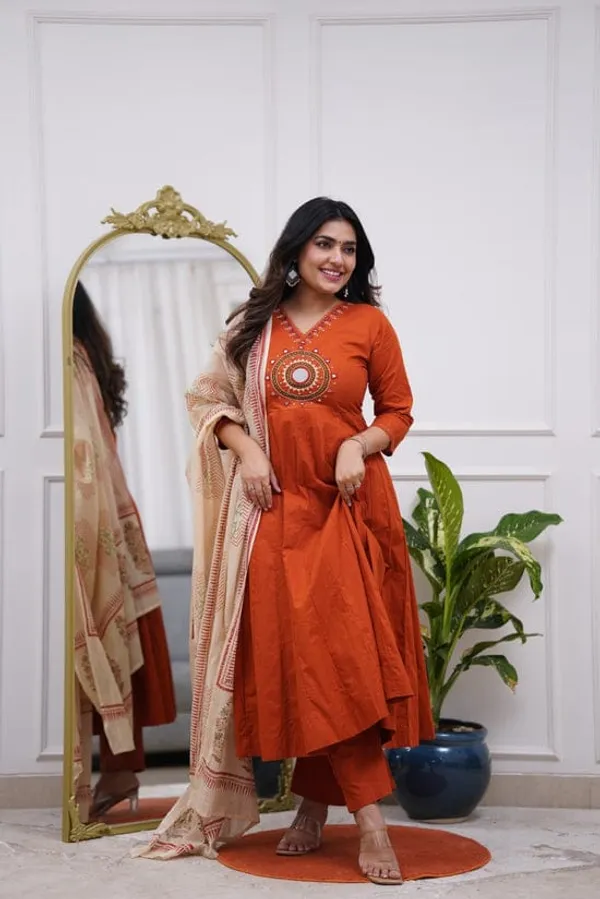 Rust_Orange_Premium_Anarkali_Kurta_Set_With_Dupatta_For_Women_And_Girls