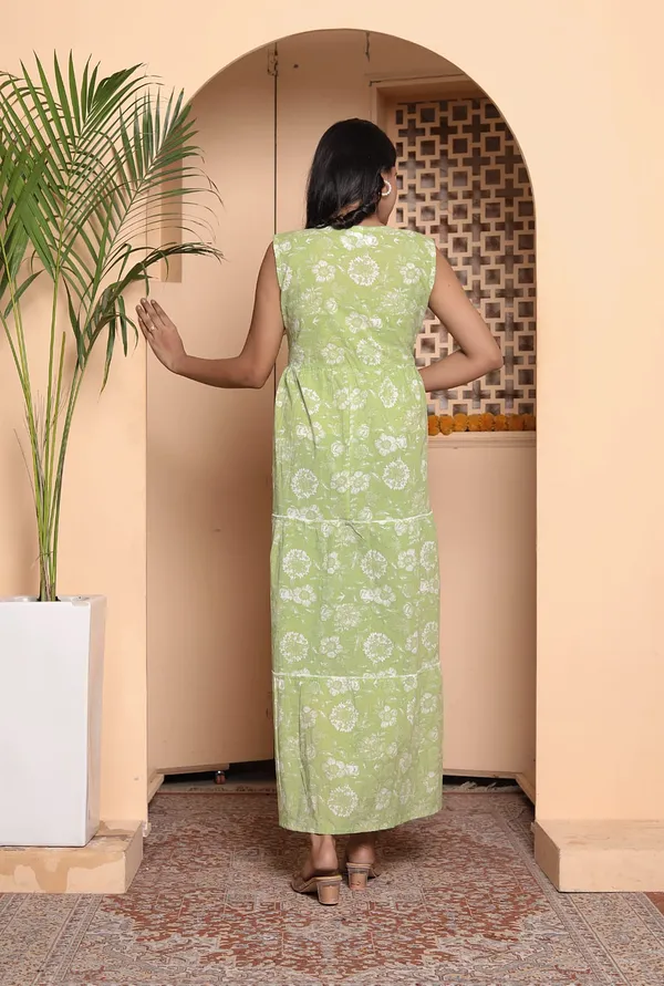 Green_Cotton_Premium_Dress_For_Women_And_Girls