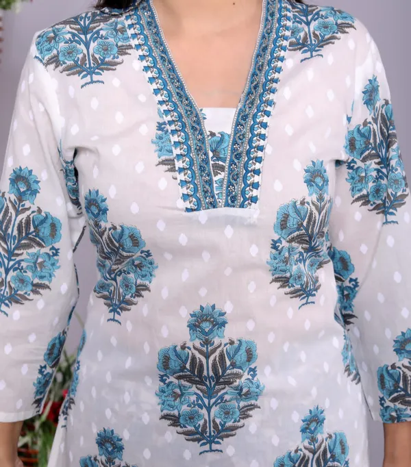Sky_Blue_Floral_Cotton_Kurta_Set_With_Dupatta_For_Women_And_Girls
