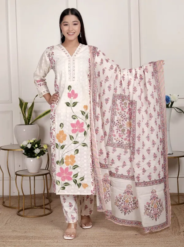 White_Cotton_Premium_Printed_Salwar_Suit_Set_With_Dupatta_For_Women_And_Girls