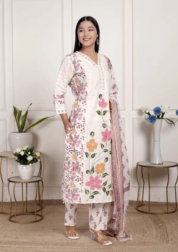 White_Cotton_Premium_Printed_Salwar_Suit_Set_With_Dupatta_For_Women_And_Girls