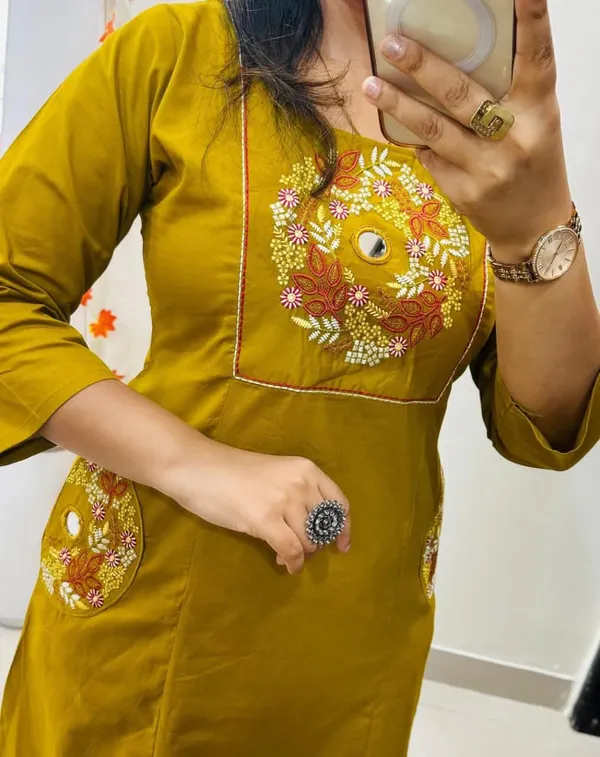 Mustard_Yellow_Elegance_Tailored_Kurta_Set_For_Women_And_Girls
