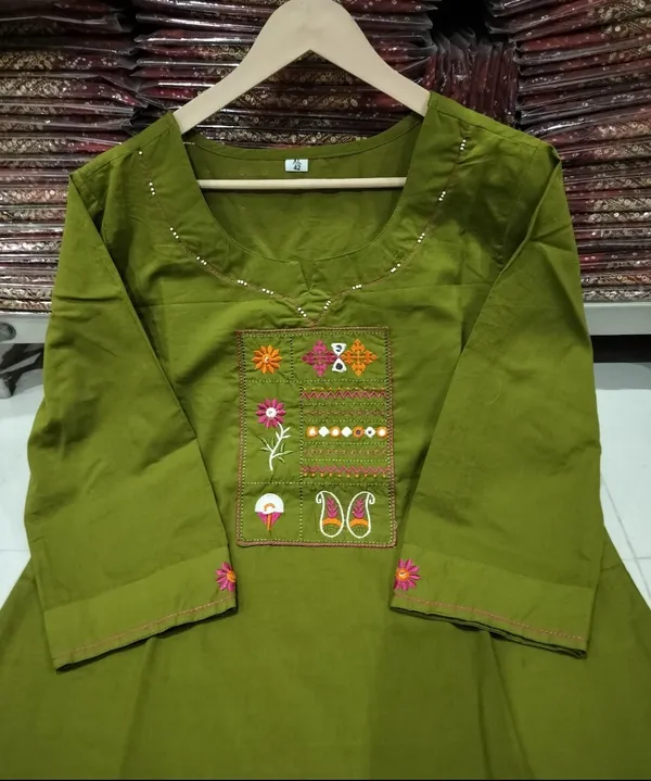 Mehandi_Cotton_Premium_Kurta_Ethnic_Wear_For_Women_And_Girls