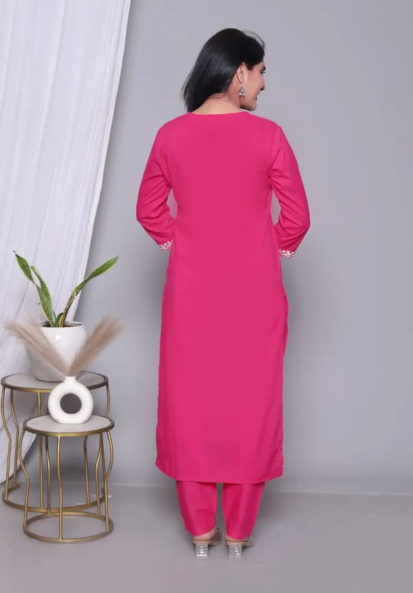 Pink_Premium_Kurta_Set_With_Dupatta_For_Women_And_Girls