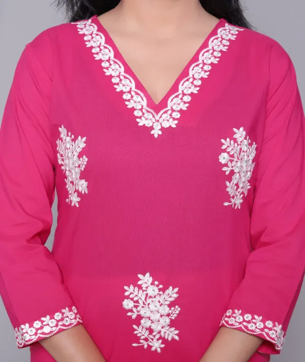 Pink_Premium_Kurta_Set_With_Dupatta_For_Women_And_Girls