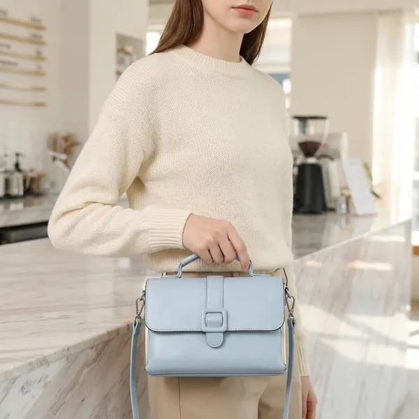 Light_Blue_Faux_Leather_Sling_Bag_For_Daily_Work_Office_Use