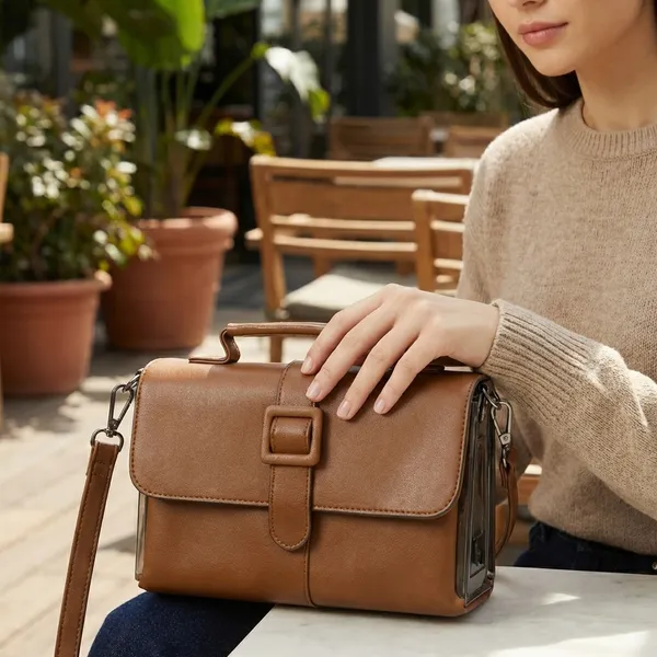 Brown_Faux_Leather_Sling_Bag_For_Daily_Work_Office_Use