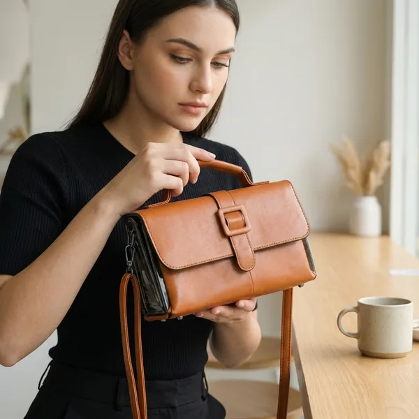 Brown_Faux_Leather_Sling_Bag_For_Daily_Office_Work_Use