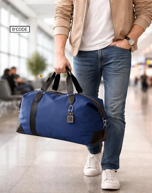 Blue_Oxford_Nylon_Duffel_Bag_For_Daily_Office_Work_Use