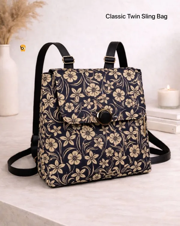 Dark_Navy_Blue_Soft_Jute_Canvas_With_Pu_Leather_Sling_Bag_With_Backpack_For_Daily_Office_Work_Use
