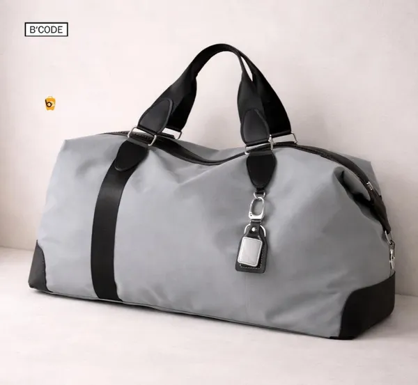 Grey_Oxford_Nylon_Duffel_Bag_For_Daily_Work_Office_Use