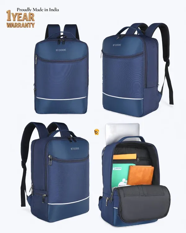Blue_Cordura_With_Double_Compartment_Backpack_For_Daily_Office_Work_Use