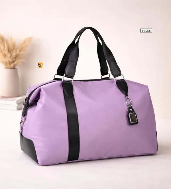 Pink_Oxford_Nylon_Duffel_Bag_For_Daily_Office_Work_Use
