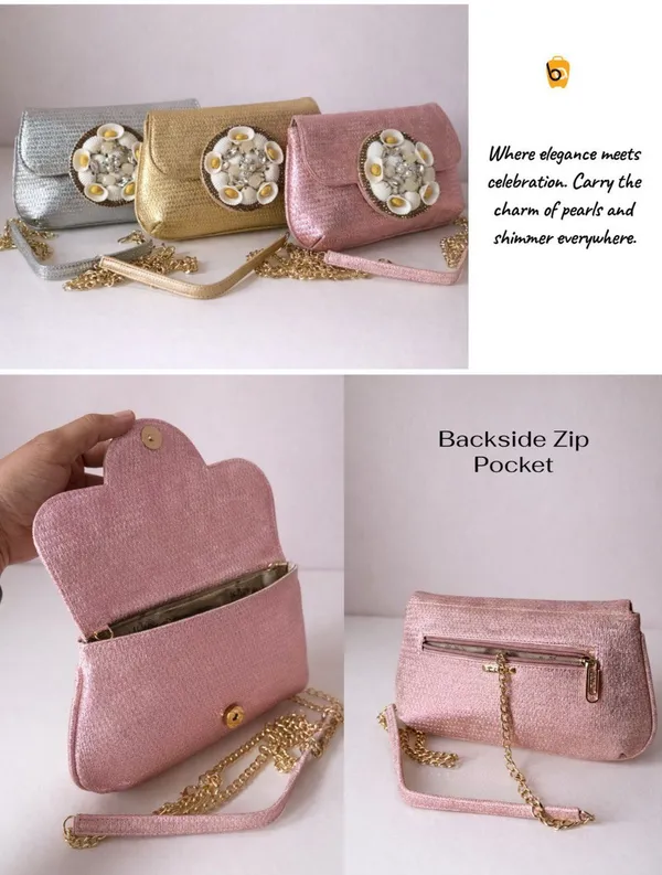 Pink_Soft_Metallic_Pu_Jute_Clutch_Bag_For_Women