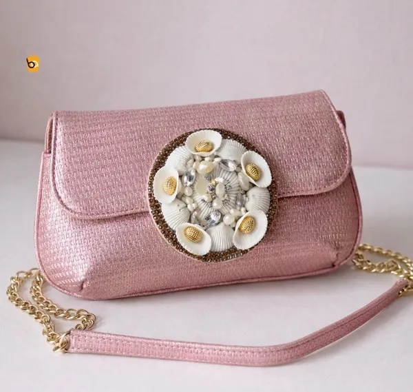 Pink_Soft_Metallic_Pu_Jute_Clutch_Bag_For_Women