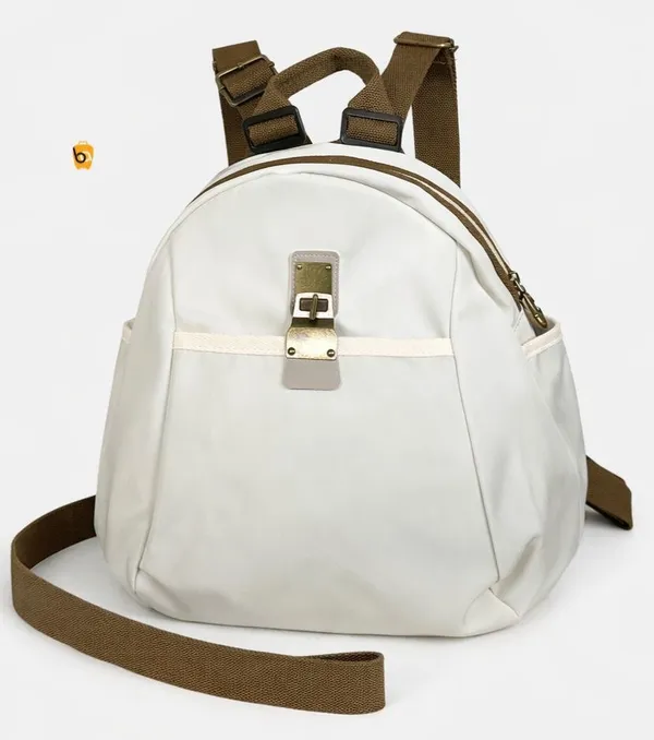 White_And_Brown_Canvas_Poly_Soft_Backpack_For_Unisex