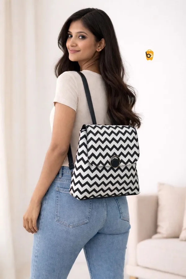 White_And_Black_Soft_Jute_Canvas_With_Pu_Leather_Sling_Bag_With_Backpack_For_Daily_Office_Work_Use