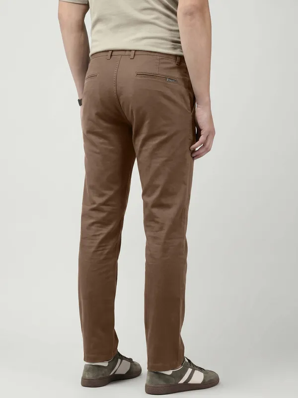 MOSS_Brown_Cotton_Casual_Chino_Trousers_for_Men