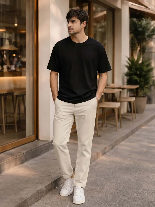 Cream__Cotton_Casual_Chino_Trousers_for_Men