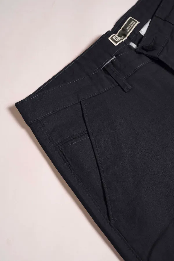 Navy_cool_linen_Flat_Front_Casual_Trousers_for_Men