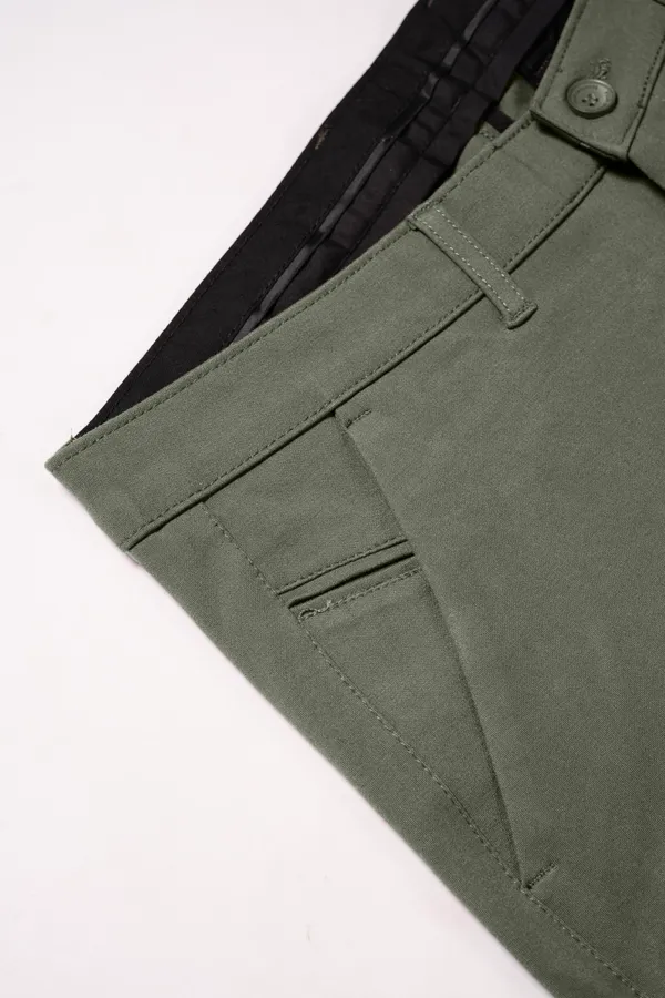 PISTA_Solid_Slim_Fit_4WAY_STRETCH_Trousers_for_Men