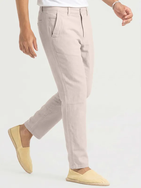 Ash_grey_cool__linen_Flat_Front__Trousers_for_Men