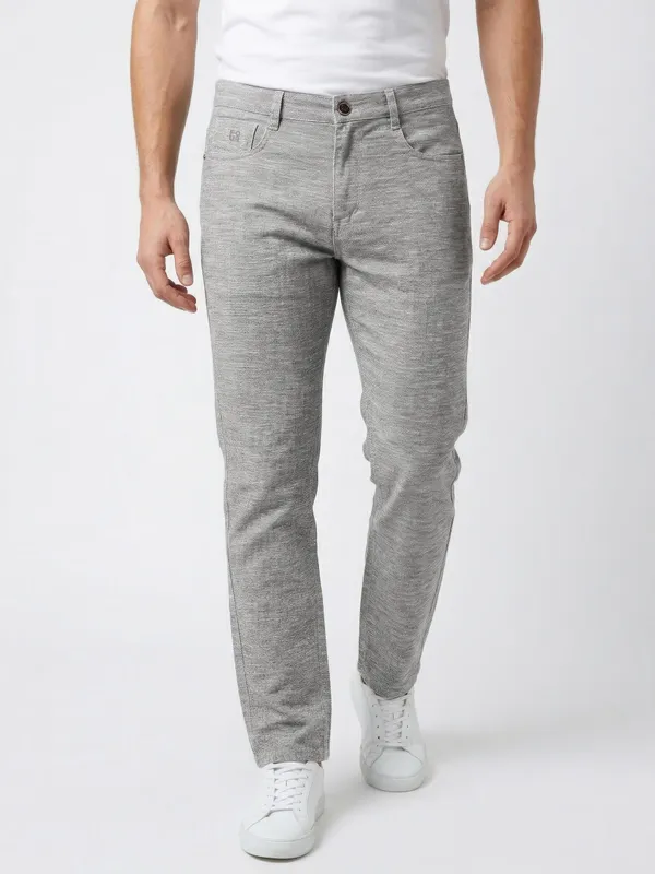 Mens_Grey_Textured_Slim_Fit_Casual_Trousers